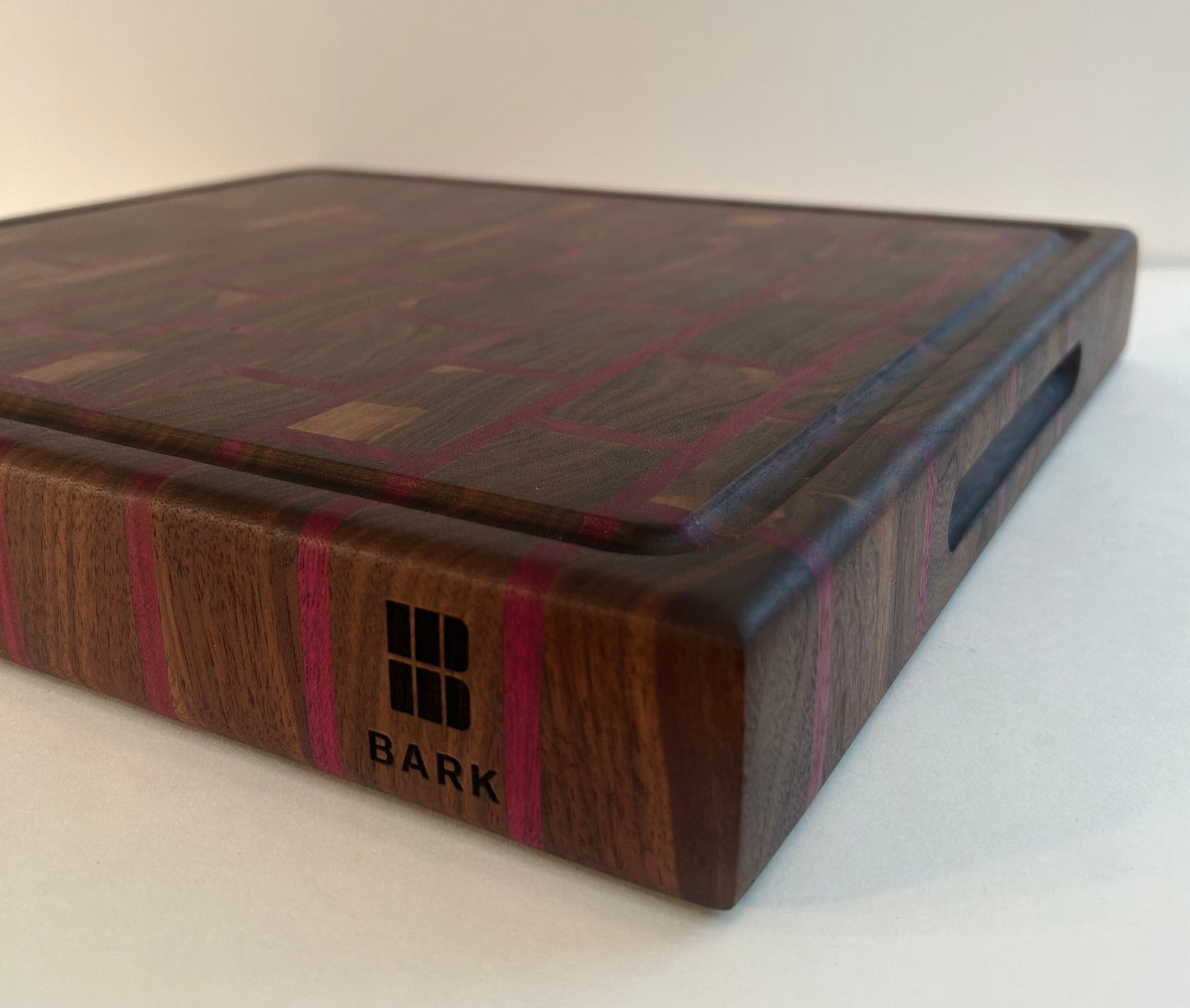 Walnut Purpleheart Brick Butcher Block (Square)